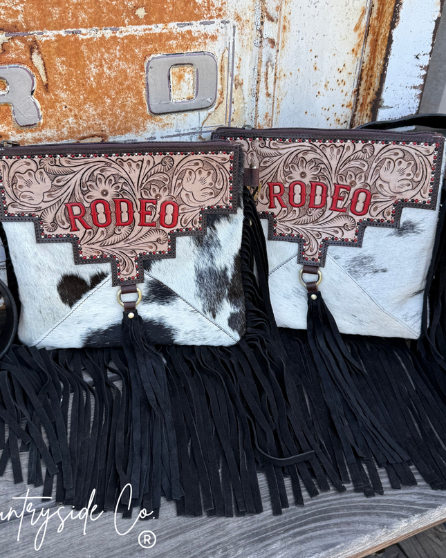 Rodeo Darling Cowhide Fringe Purse