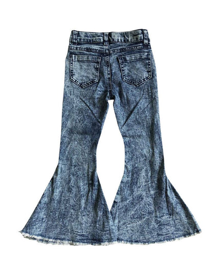 Baby girls navy fashion bell pants denim jeans