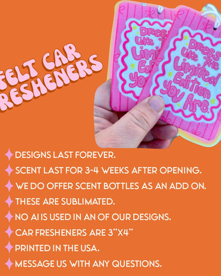 Mama checkered print felt car fresheners 