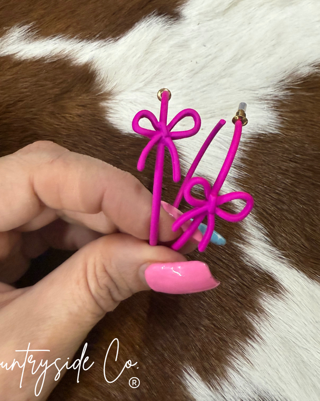 Bow Hoop Earrings