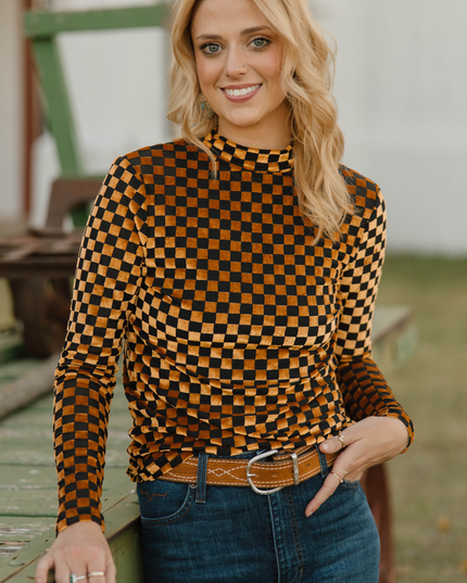 Pep Rally Velvet Mesh Gold/Black