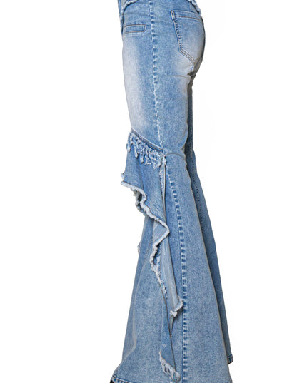 Frayed Romance Ruffle Flare Jean