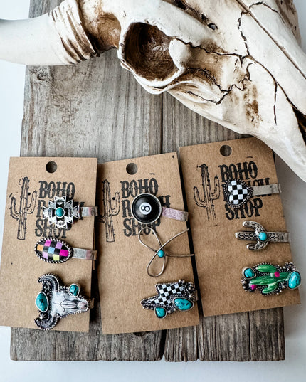 Western Slip On Hat Charms - Hat clips 