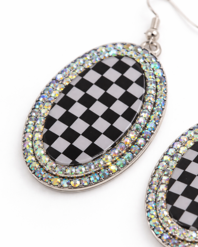 Wild Card Checkmate Statement Earrings