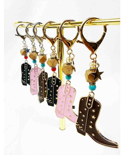 Western Theme Cowboy Boot Keychain