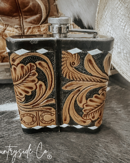 Legend Leather Flask Stainless Steel Men & Women Gift