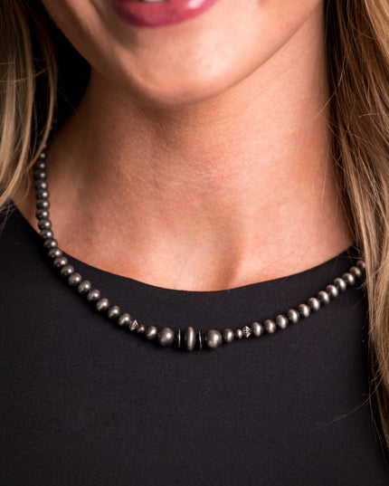 14" Dainty Faux Navajo Pearl Choker