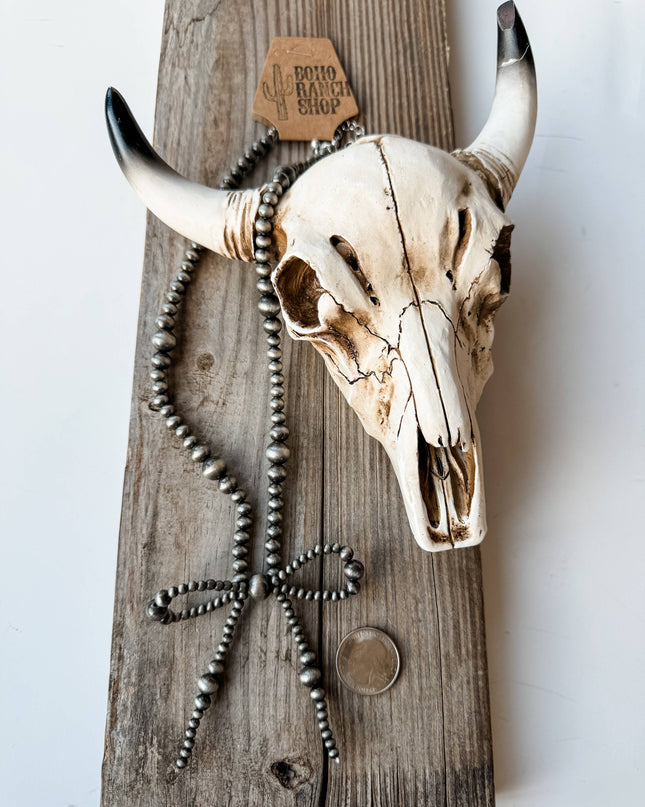 Western Navajo Bead Coquette Bow Necklace