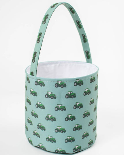 Green Tractor Easter Basket
