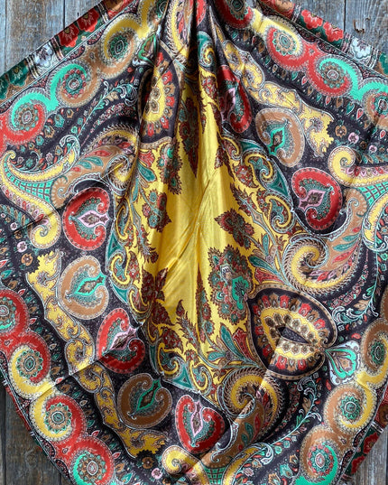35X35"  Multi-Colored Paisley Wild Rag/Scarf WR908