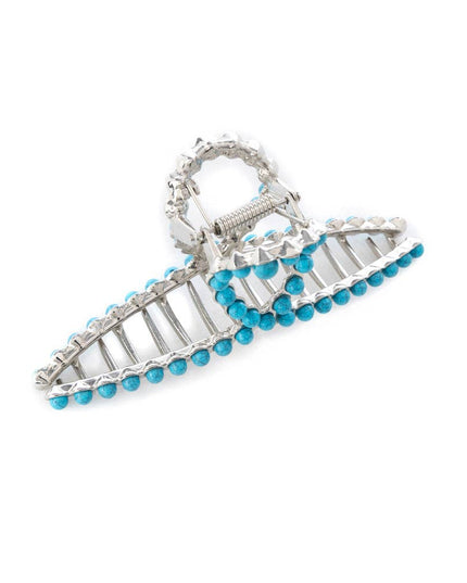 Azure Arc Hair Clip in Cerulean Blue