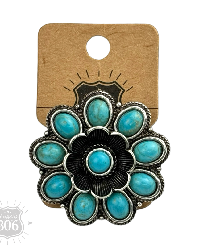 Western flower shape ring