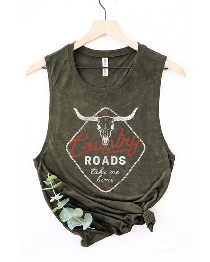 COUNTRY ROADS GRAPHIC TANK TOP