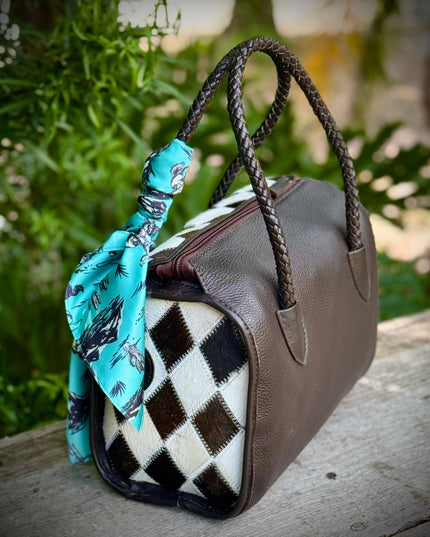 Upcycled LV Cowhide Leather Speedy Bag Western Rodeo 