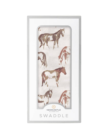 Wild Horses Bamboo Swaddle