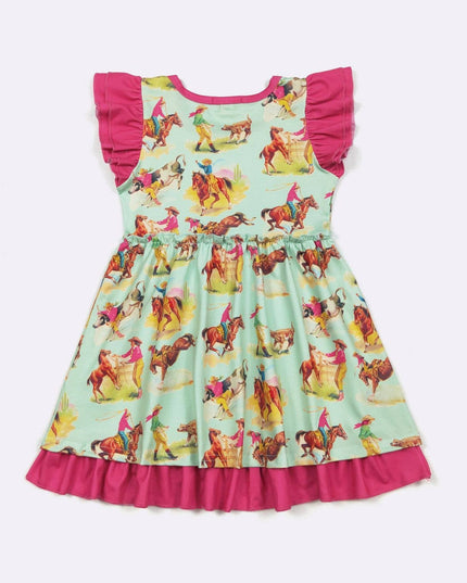 Aqua Rodeo Girls Dress