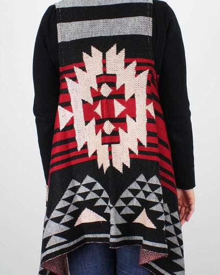 Aztec Pattern Western Knit Vest