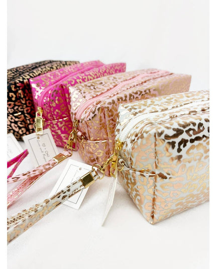 Waterproof Fabric Leopard Pattern Cosmetic Bag
