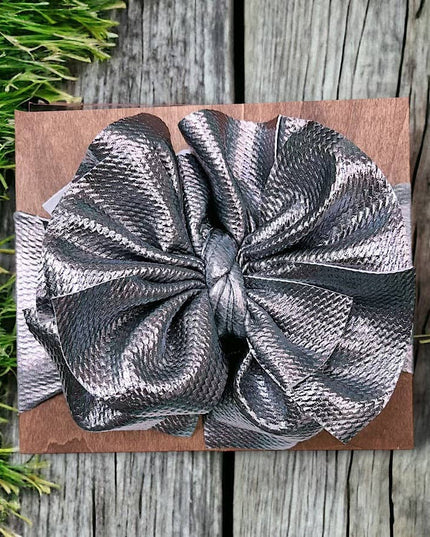 Metallic Big Tassel Printed Fashion Headband for Babies