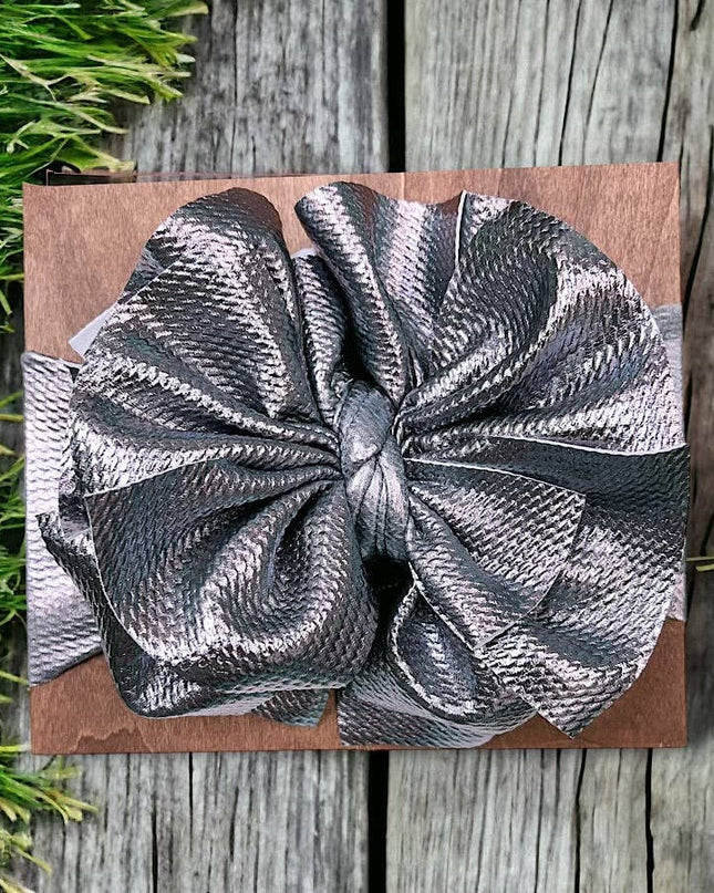 Metallic Big Tassel Printed Fashion Headband for Babies