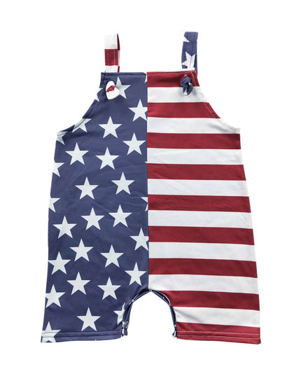 Baby Boys 4th of July Star Stripes Rompers