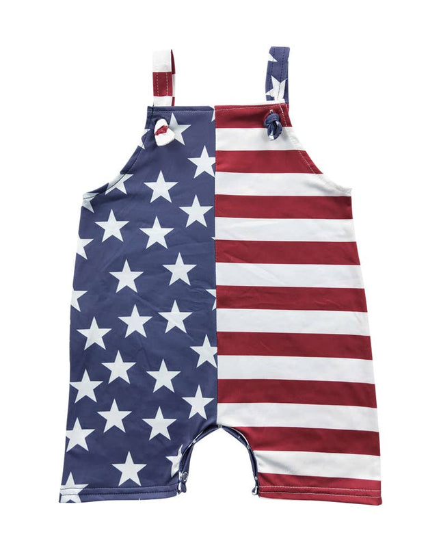 Baby Boys 4th of July Star Stripes Rompers