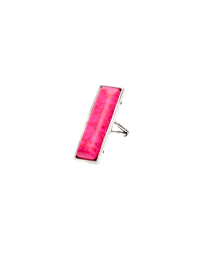 Adjustable Pink Bar Ring