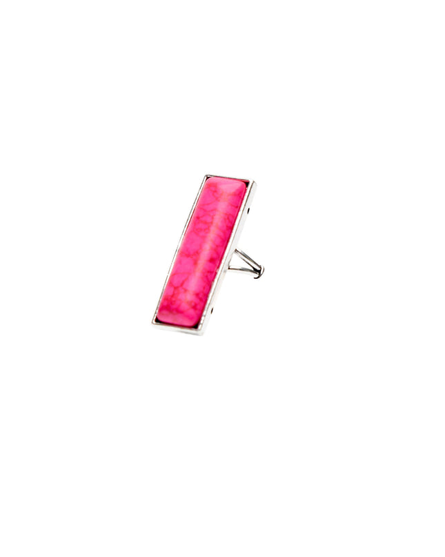 Adjustable Pink Bar Ring