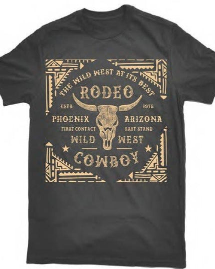 Steer Head Rodeo Cowboy Western Graphic Tee