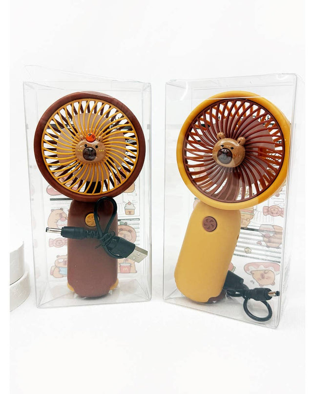 Portable Capybara Hand Fan with Stickers