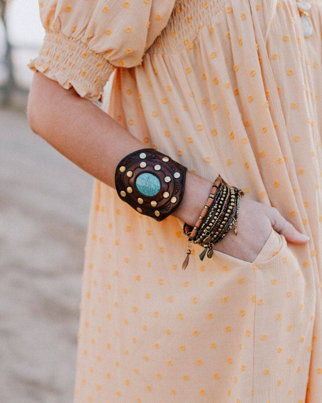 Alyda Boho Bracelet Set - Brown