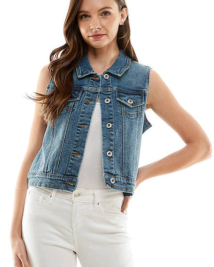 Women's Spandex Denim Vest