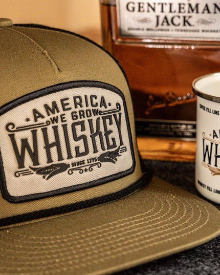 We Grow Whiskey Hat - Flat