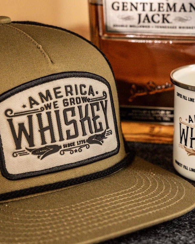 We Grow Whiskey Hat - Flat