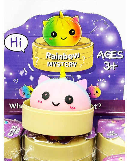 Mystery Rainbow Unicorn Dumpling Squishy with Steamer