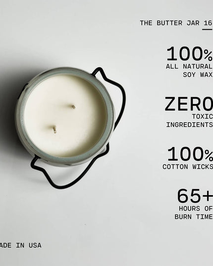 16 oz Butter Jar Candle: Fireside Flannel