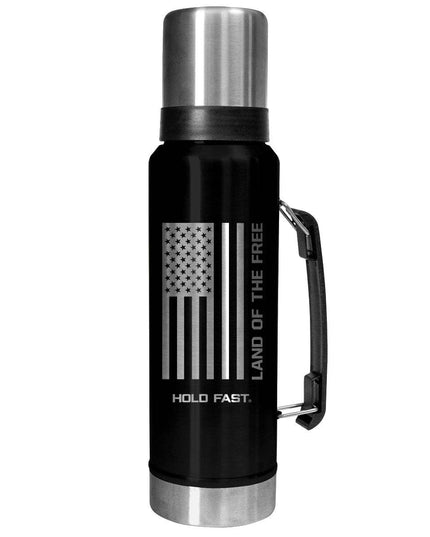 HOLD FAST Black Flag 42 oz Magnum Steel Drink Tank