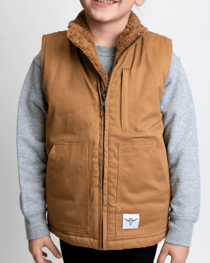 AFC Sherpa Lined Brown Vest - Toddler/Youth