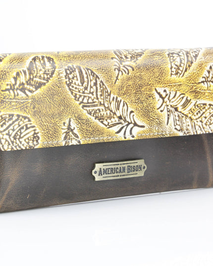 Women’s Brown Leaf Embossed Clutch ABLW 18-2544