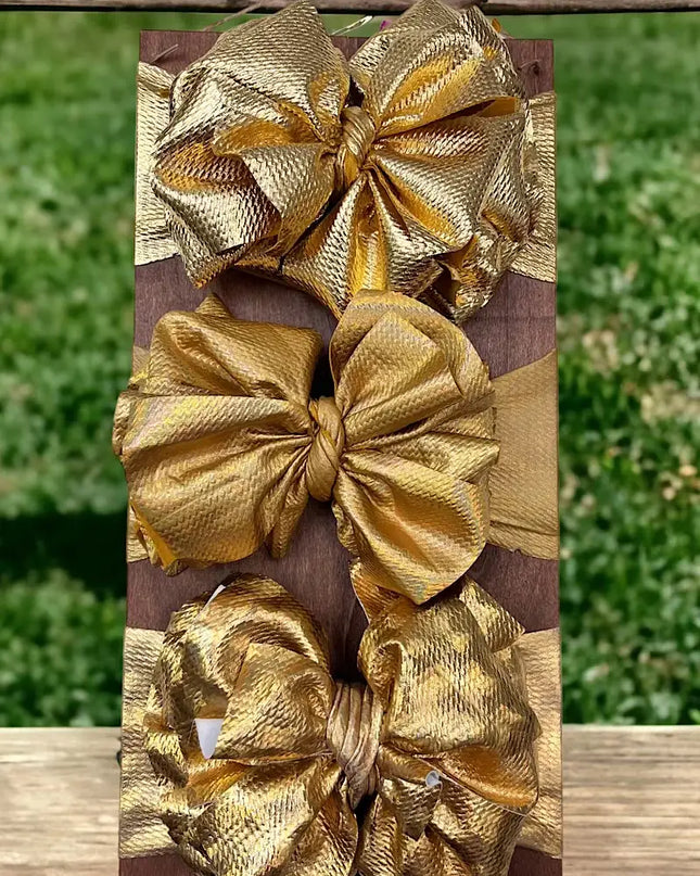 Metallic Big Tassel Printed Baby Fashion Headband