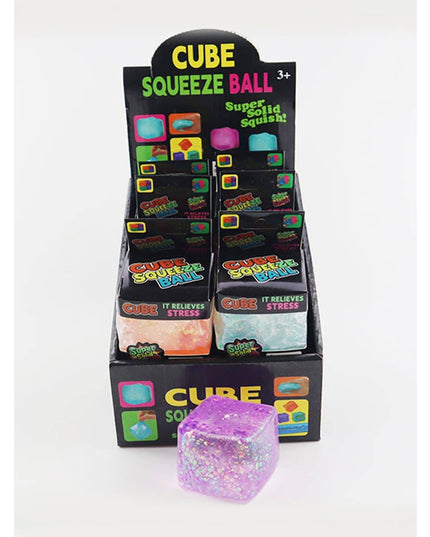 Viral Glitter Ice Cube Squishy Toy