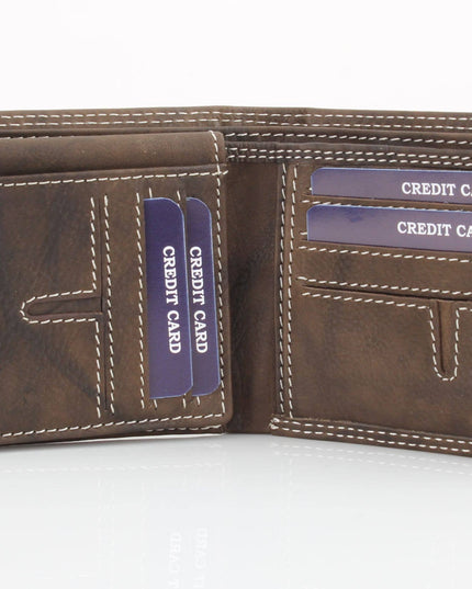 American Bison Oil Pull Up Top Flap Bifold 15729