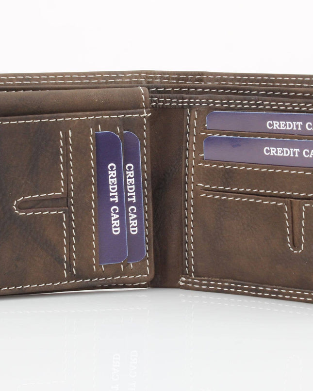 American Bison Oil Pull Up Top Flap Bifold 15729