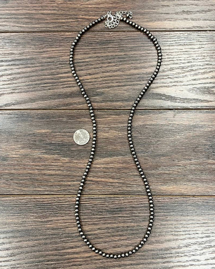738081, 34" Handmade 6mm Polish Navajo Necklace