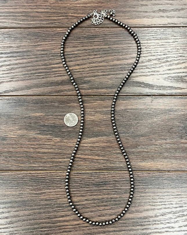 738081, 34" Handmade 6mm Polish Navajo Necklace