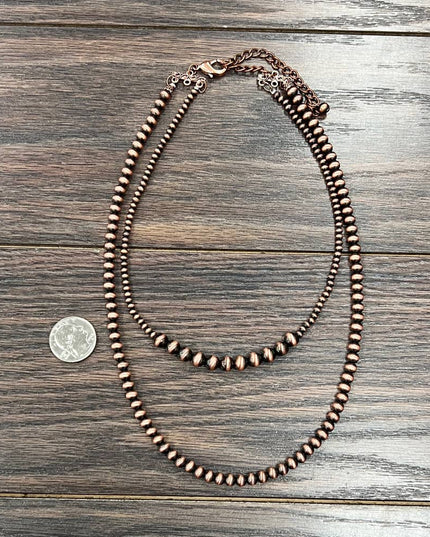 737056, 20" Handmade Copper Navajo Necklace