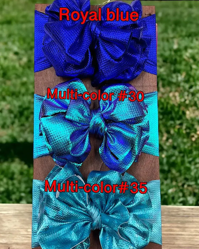 METALLIC BIG TASSEL PRINTED HEADBAND.  HB30M-2