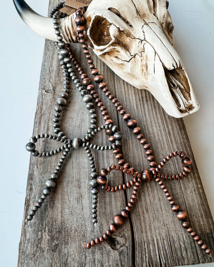 Western Navajo Bead Coquette Bow Necklace