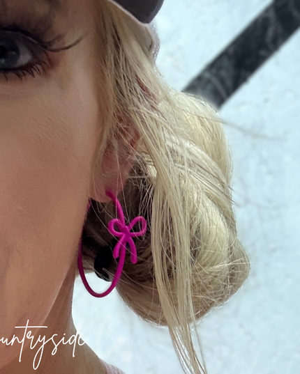 Bow Hoop Earrings