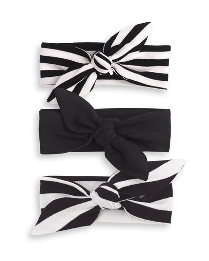 Baby Girl's Black Stripe Cotton Headband